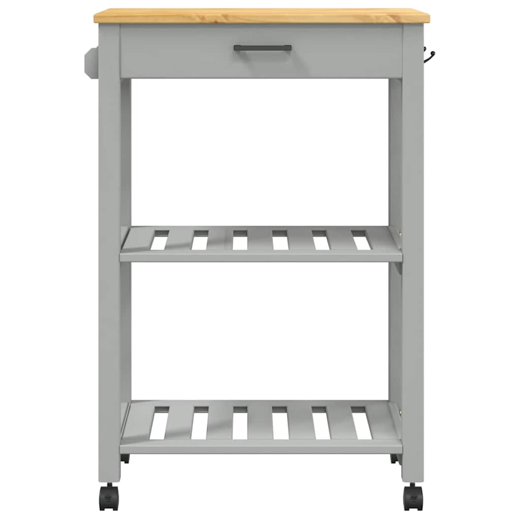Carrello da Cucina MONZA 60x40x88,5 cm in Legno Massello di Pino