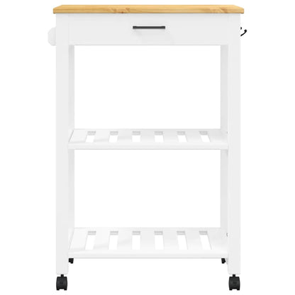 Carrello da Cucina MONZA 60x40x88,5 cm in Legno Massello di Pino