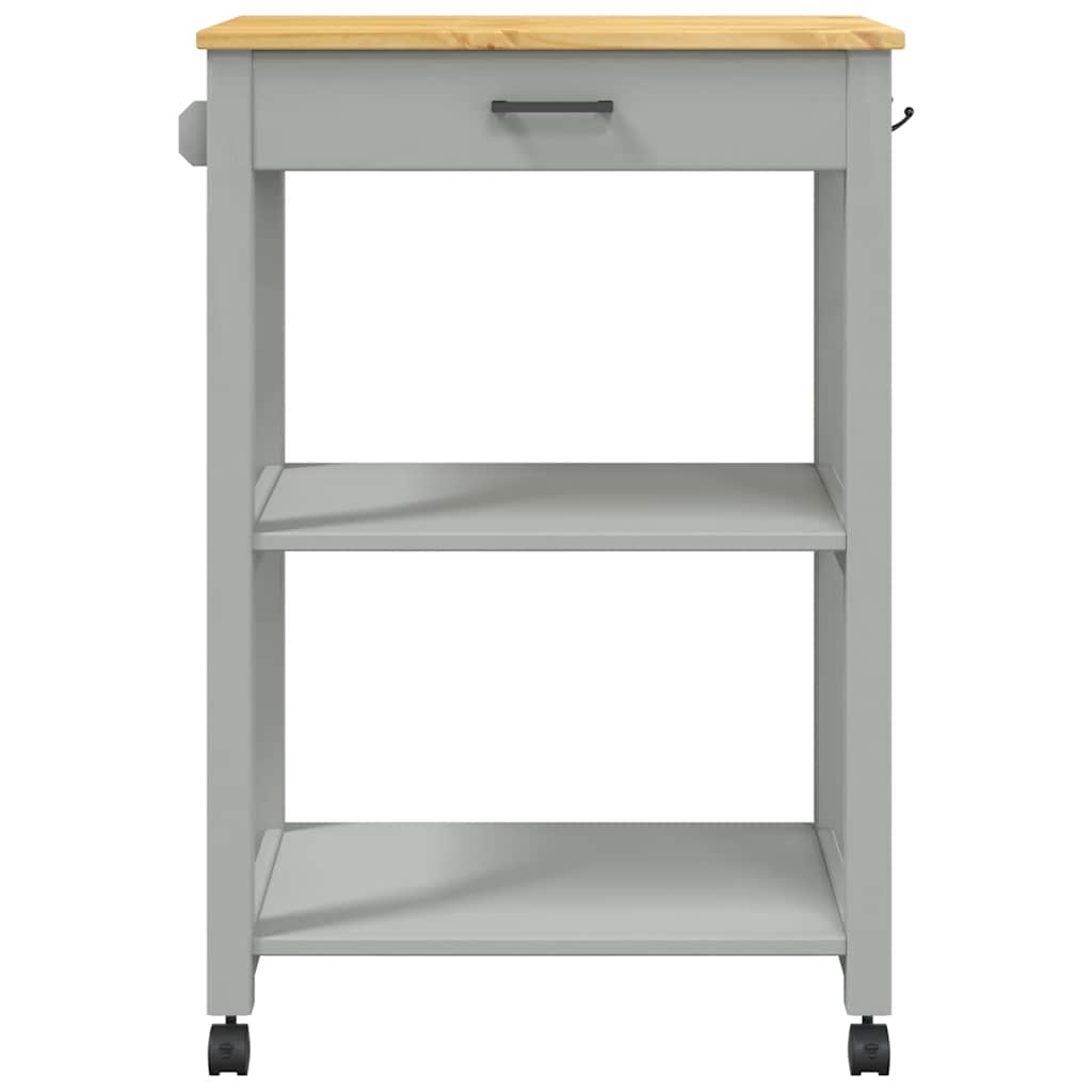Carrello da Cucina MONZA 60x40x88,5 cm in Legno Massello di Pino
