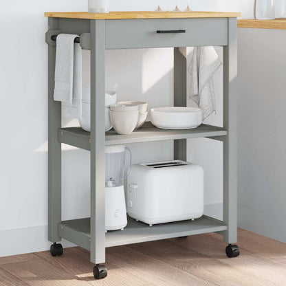 Carrello da Cucina MONZA 60x40x88,5 cm in Legno Massello di Pino