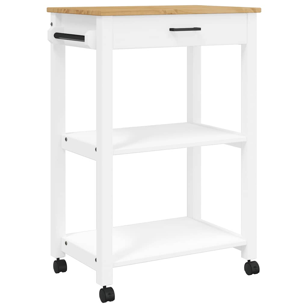 Carrello da Cucina MONZA 60x40x88,5 cm in Legno Massello di Pino