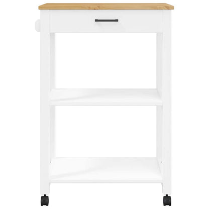 Carrello da Cucina MONZA 60x40x88,5 cm in Legno Massello di Pino