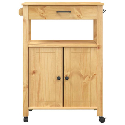 Carrello da Cucina MONZA 60x40x88,5 cm in Legno Massello di Pino