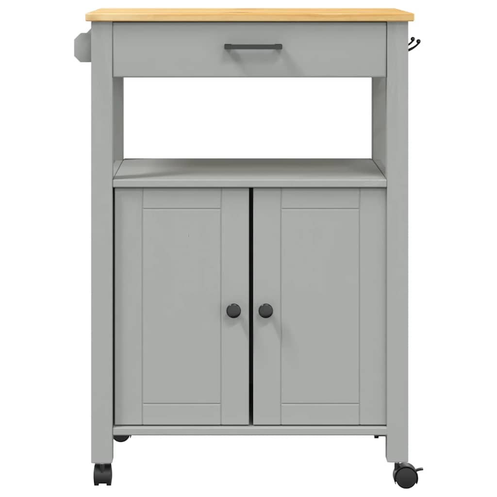 Carrello da Cucina MONZA 60x40x88,5 cm in Legno Massello di Pino