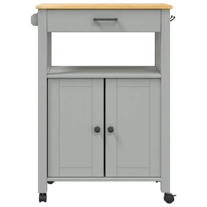 Carrello da Cucina MONZA 60x40x88,5 cm in Legno Massello di Pino