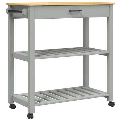 Carrello da Cucina MONZA 84x40x88,5 cm in Legno Massello di Pino