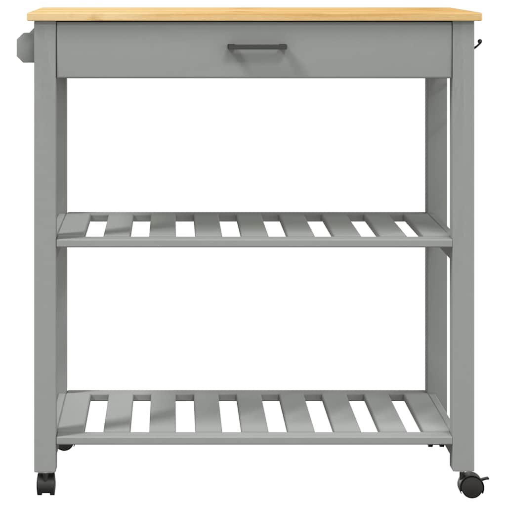Carrello da Cucina MONZA 84x40x88,5 cm in Legno Massello di Pino