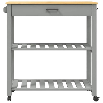 Carrello da Cucina MONZA 84x40x88,5 cm in Legno Massello di Pino