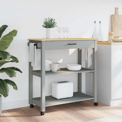 Carrello da Cucina MONZA 84x40x88,5 cm in Legno Massello di Pino