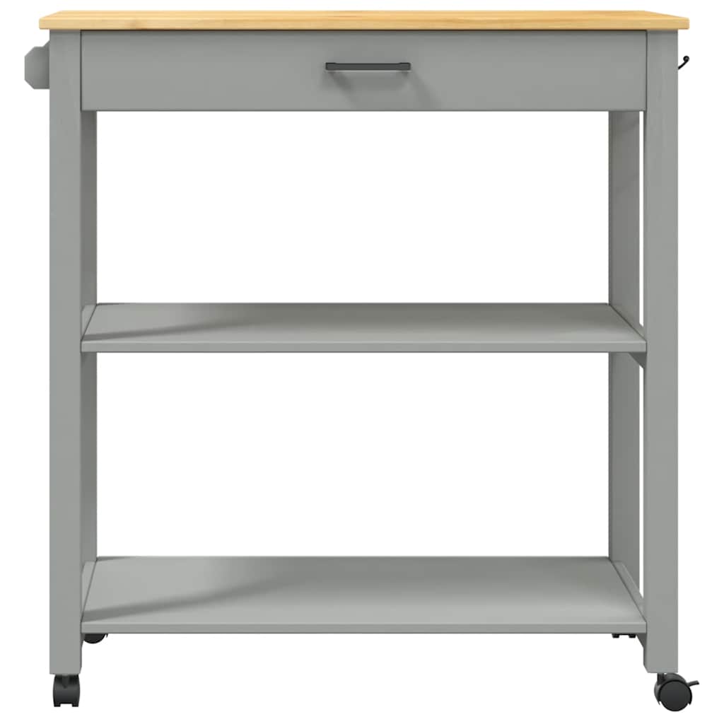 Carrello da Cucina MONZA 84x40x88,5 cm in Legno Massello di Pino