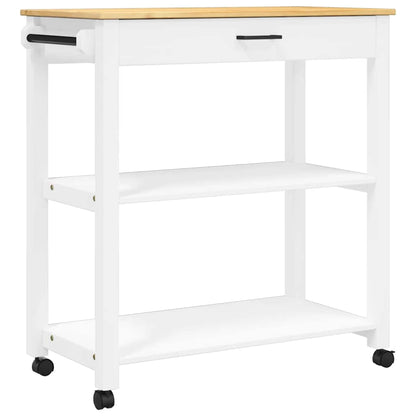 Carrello da Cucina MONZA 84x40x88,5 cm in Legno Massello di Pino