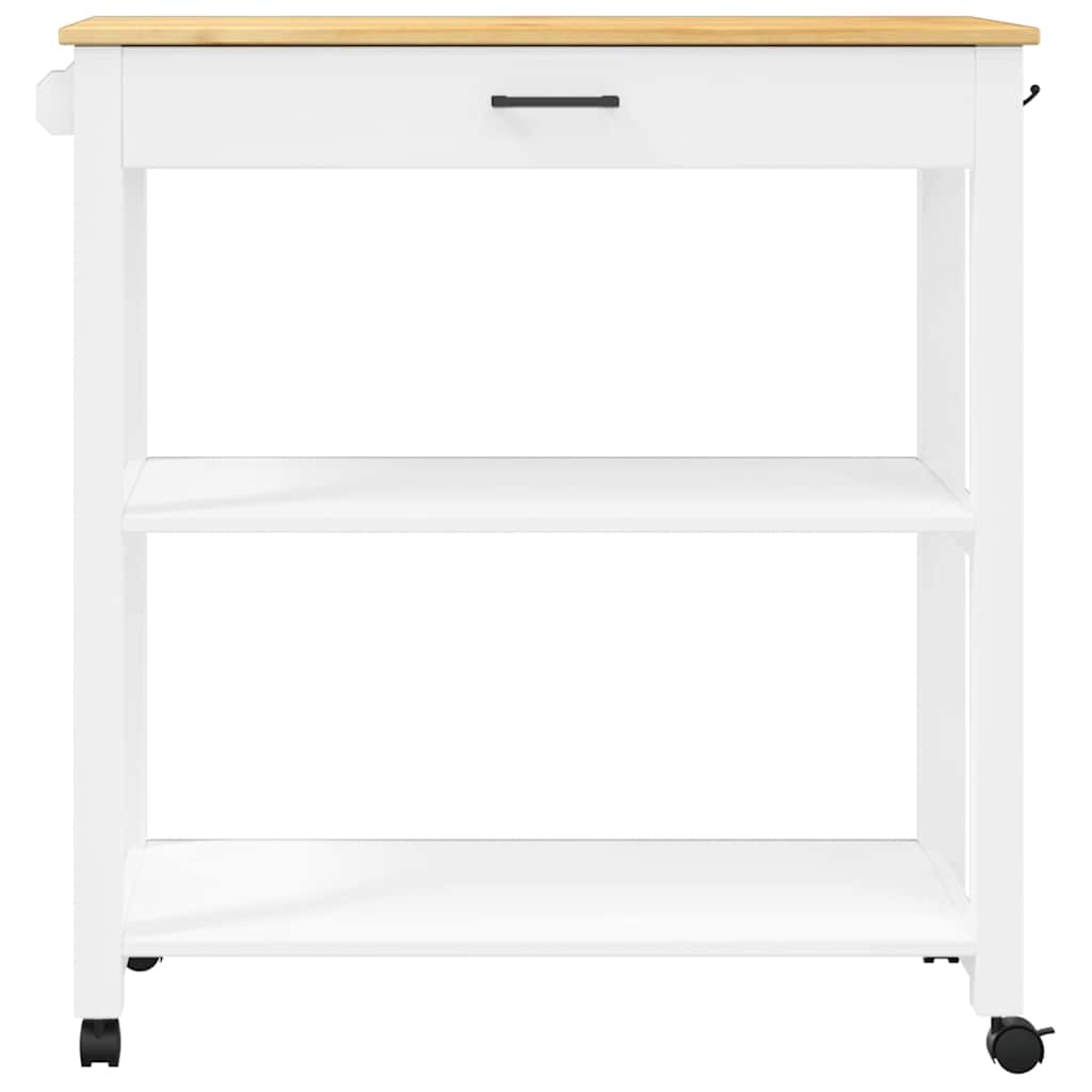 Carrello da Cucina MONZA 84x40x88,5 cm in Legno Massello di Pino
