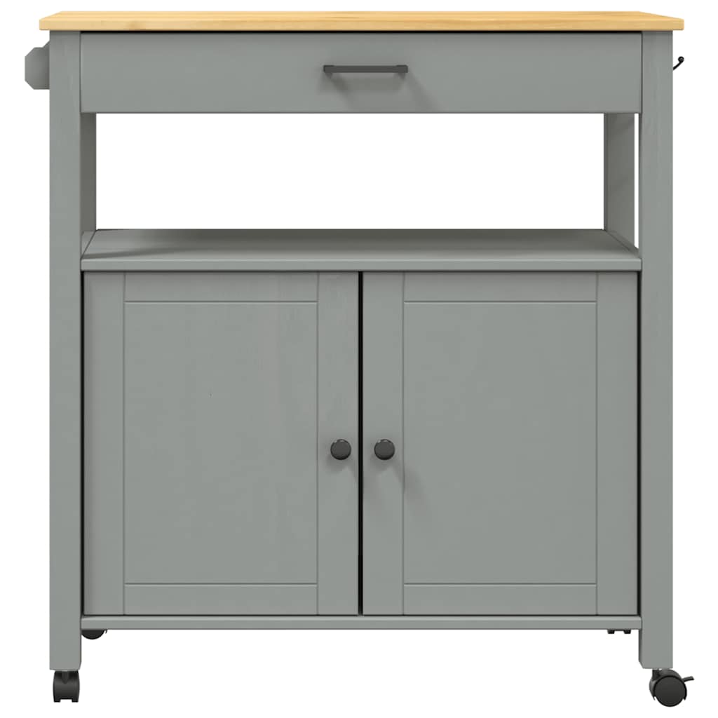 Carrello da Cucina MONZA 84x40x88,5 cm in Legno Massello di Pino