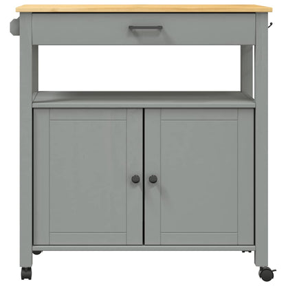 Carrello da Cucina MONZA 84x40x88,5 cm in Legno Massello di Pino