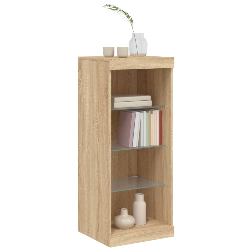 Credenza con Luci LED Rovere Sonoma 41x37x100 cm
