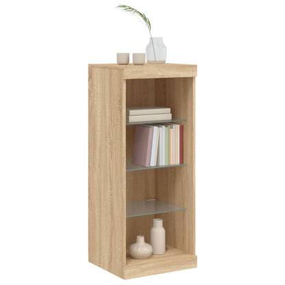 Credenza con Luci LED Rovere Sonoma 41x37x100 cm