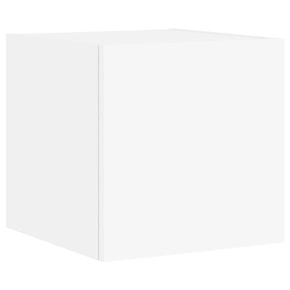Mobile TV a Parete con Luci LED Bianco 30,5x35x30 cm