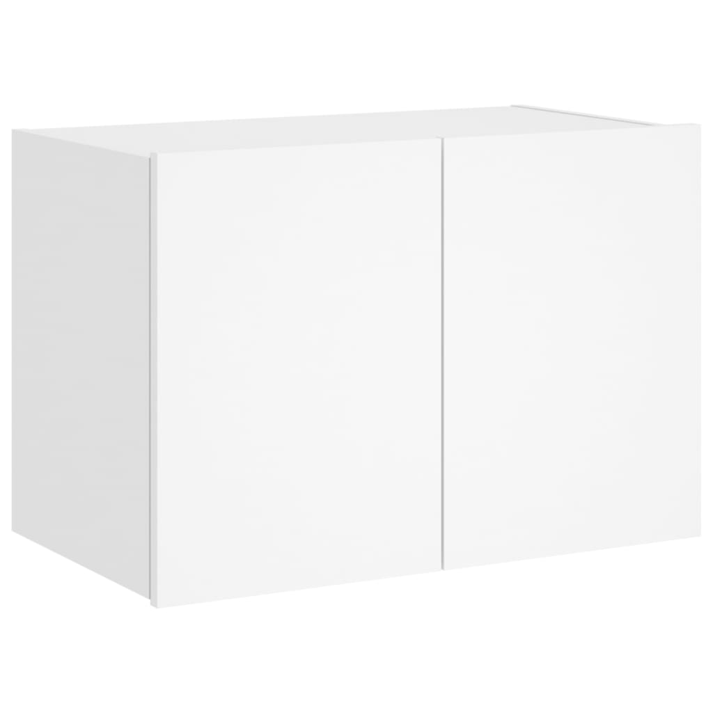 Mobile TV a Parete con Luci LED Bianco 60x35x41 cm