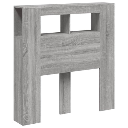Testiera LED Grigio Sonoma 100x18,5x103,5 cm Legno Multistrato