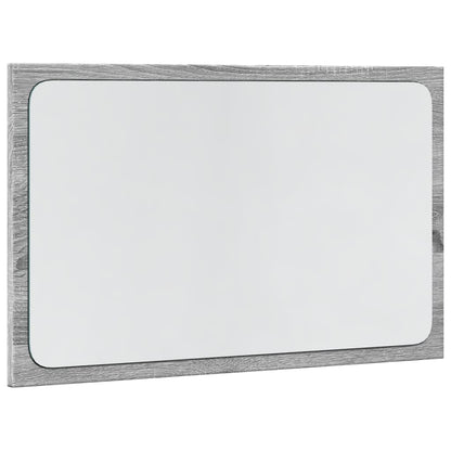 Specchio da Bagno con LED Grigio Sonoma 60x8,5x38 cm Truciolato