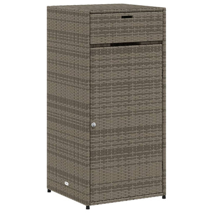 Armadietto Portaoggetti Giardino Grigio 55x55x111cm Polyrattan