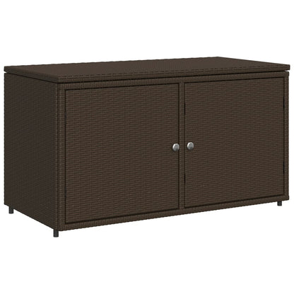 Armadietto Portaoggetti Giardino Marrone 110x55x60,5 Polyrattan