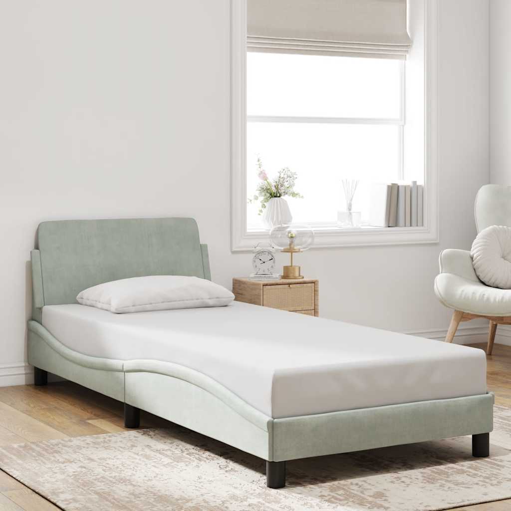 Giroletto Dover Grigio Chiaro 80x200 cm Velluto