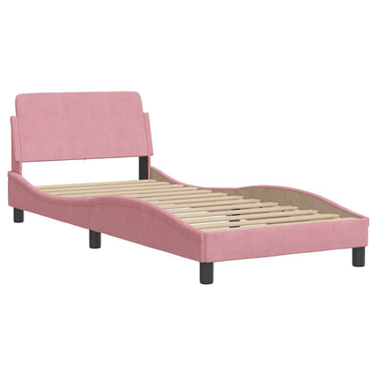 Giroletto con Testiera Dover Rosa 80x200 cm Velluto