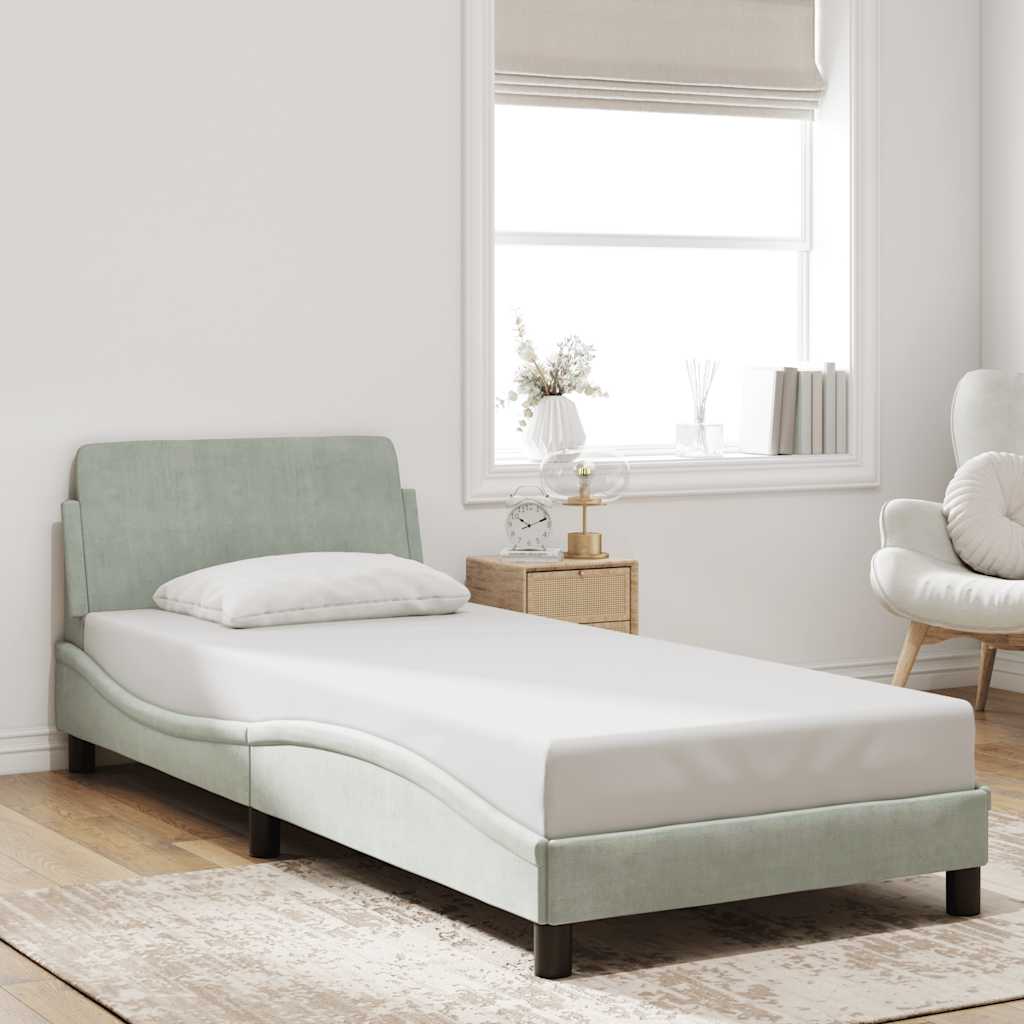 Giroletto Dover Grigio Chiaro 90x190 cm Velluto
