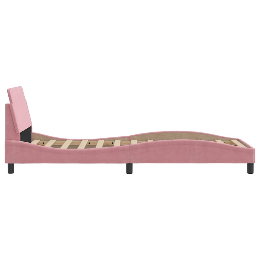 Giroletto con Testiera Dover Rosa 90x190 cm Velluto