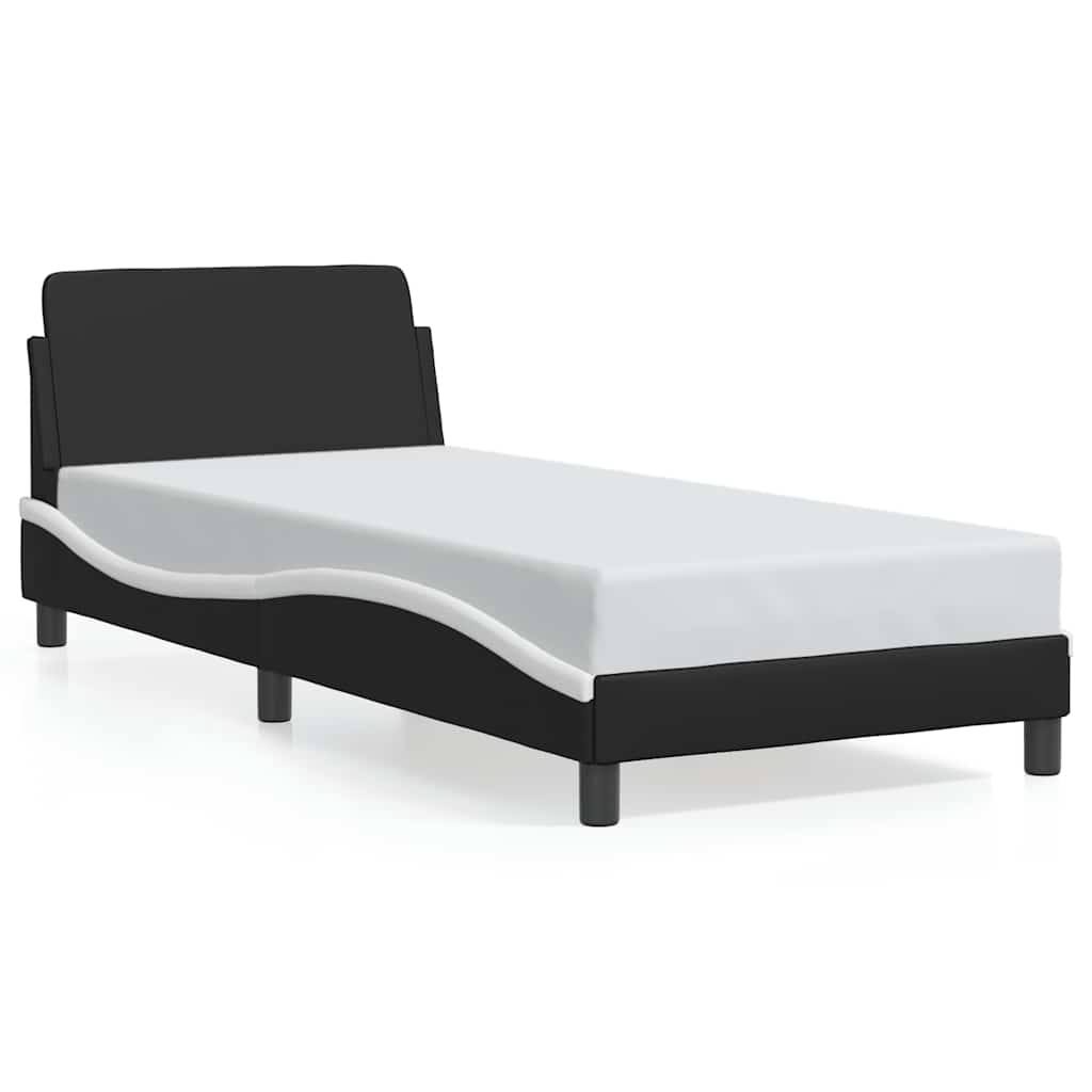 Giroletto Dover Nero e Bianco 90x190 cm in Similpelle