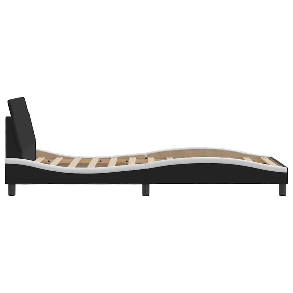 Giroletto Dover Nero e Bianco 90x190 cm in Similpelle