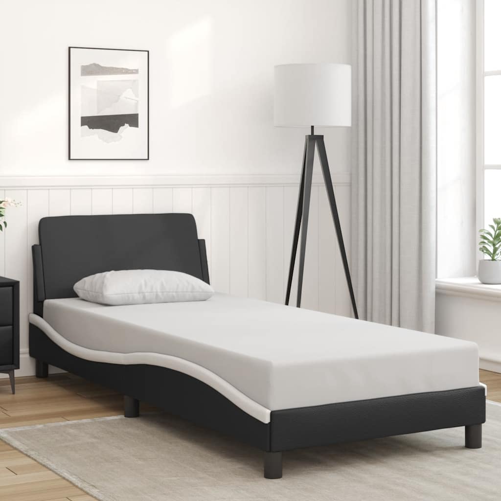 Giroletto Dover Nero e Bianco 90x190 cm in Similpelle