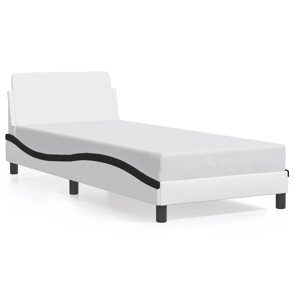 Giroletto Dover Nero e Bianco 90x190 cm in Similpelle