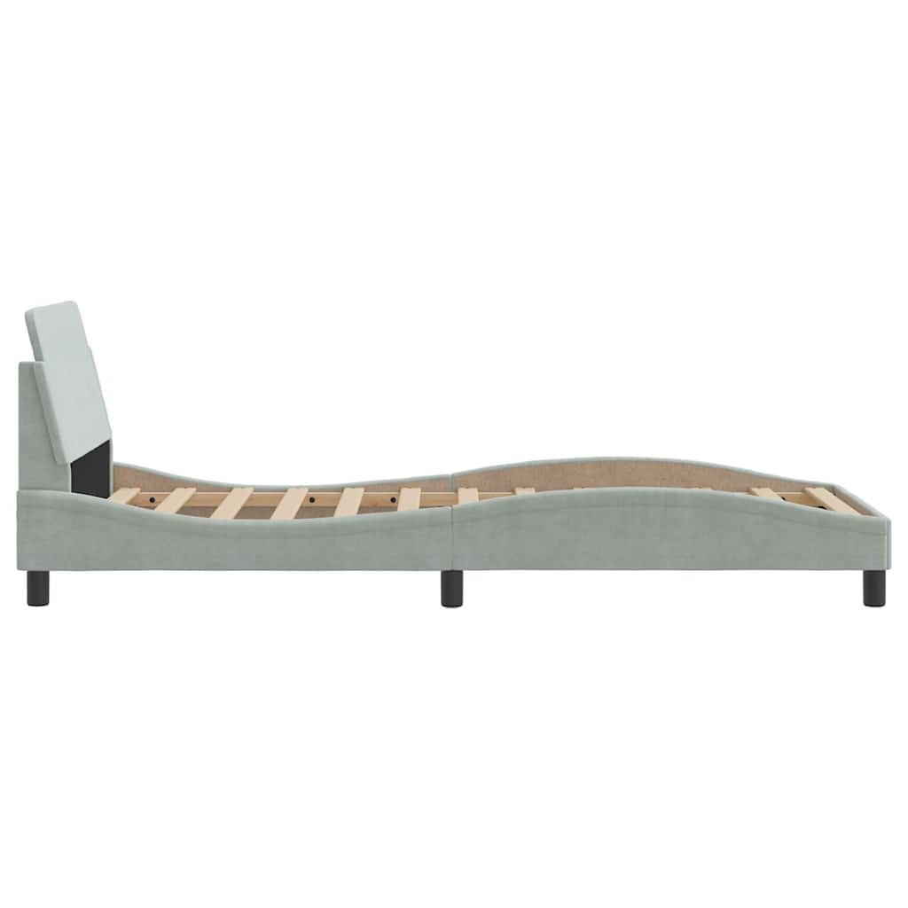 Giroletto Dover Grigio Chiaro 90x200 cm Velluto