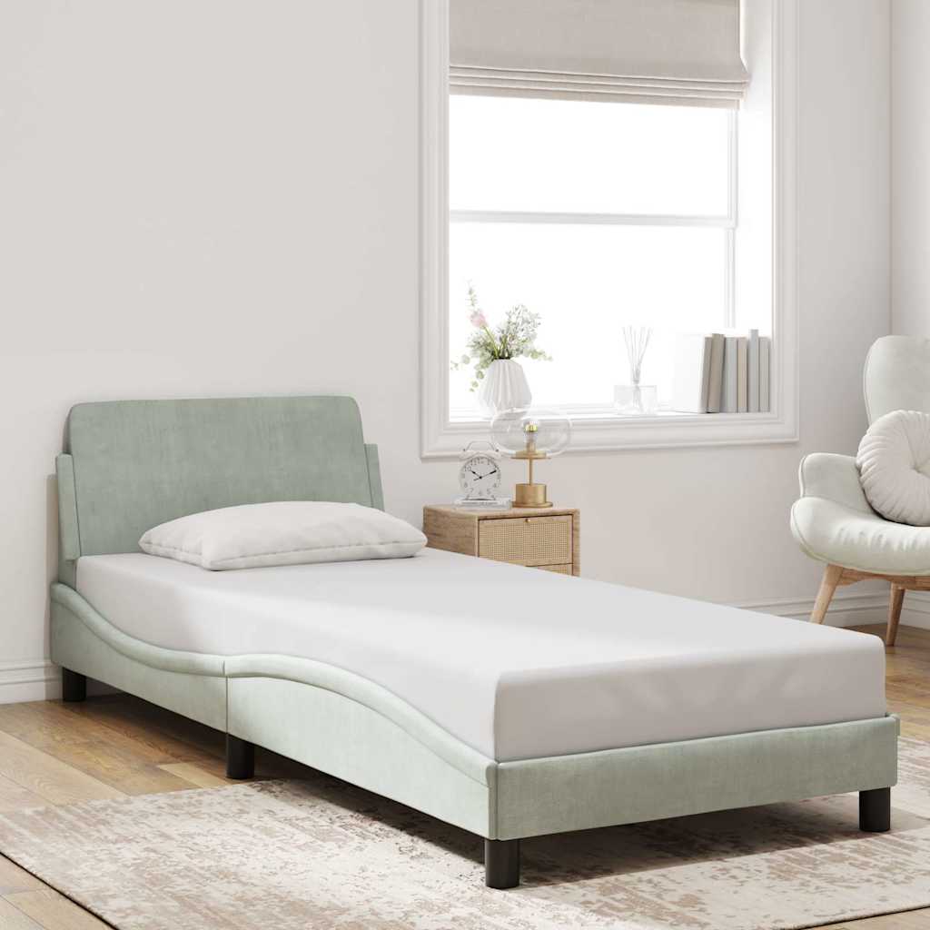 Giroletto Dover Grigio Chiaro 90x200 cm Velluto