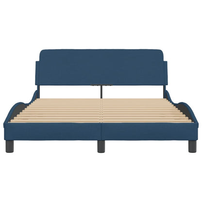 Giroletto con Testiera senza Materasso Blu 120x200 cm Tessuto