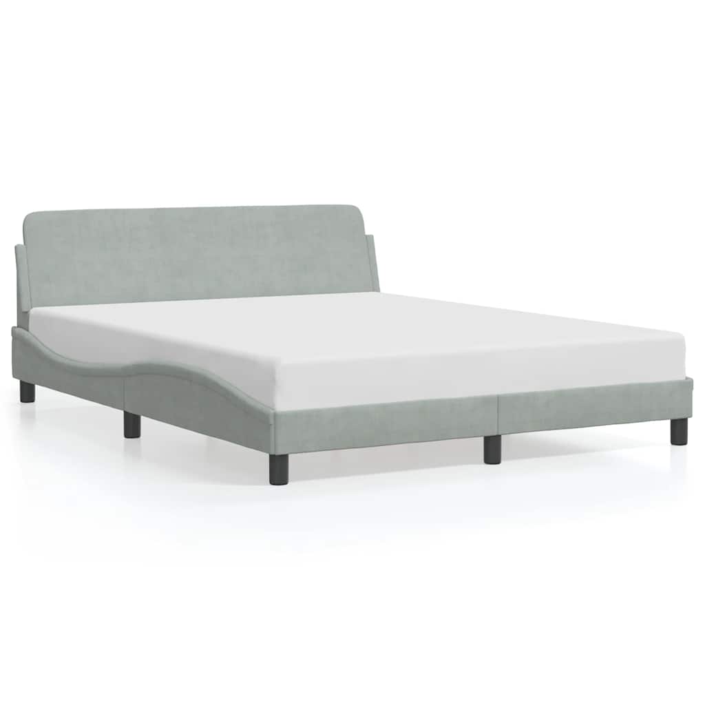 Giroletto Dover Grigio Chiaro 160x200 cm Velluto