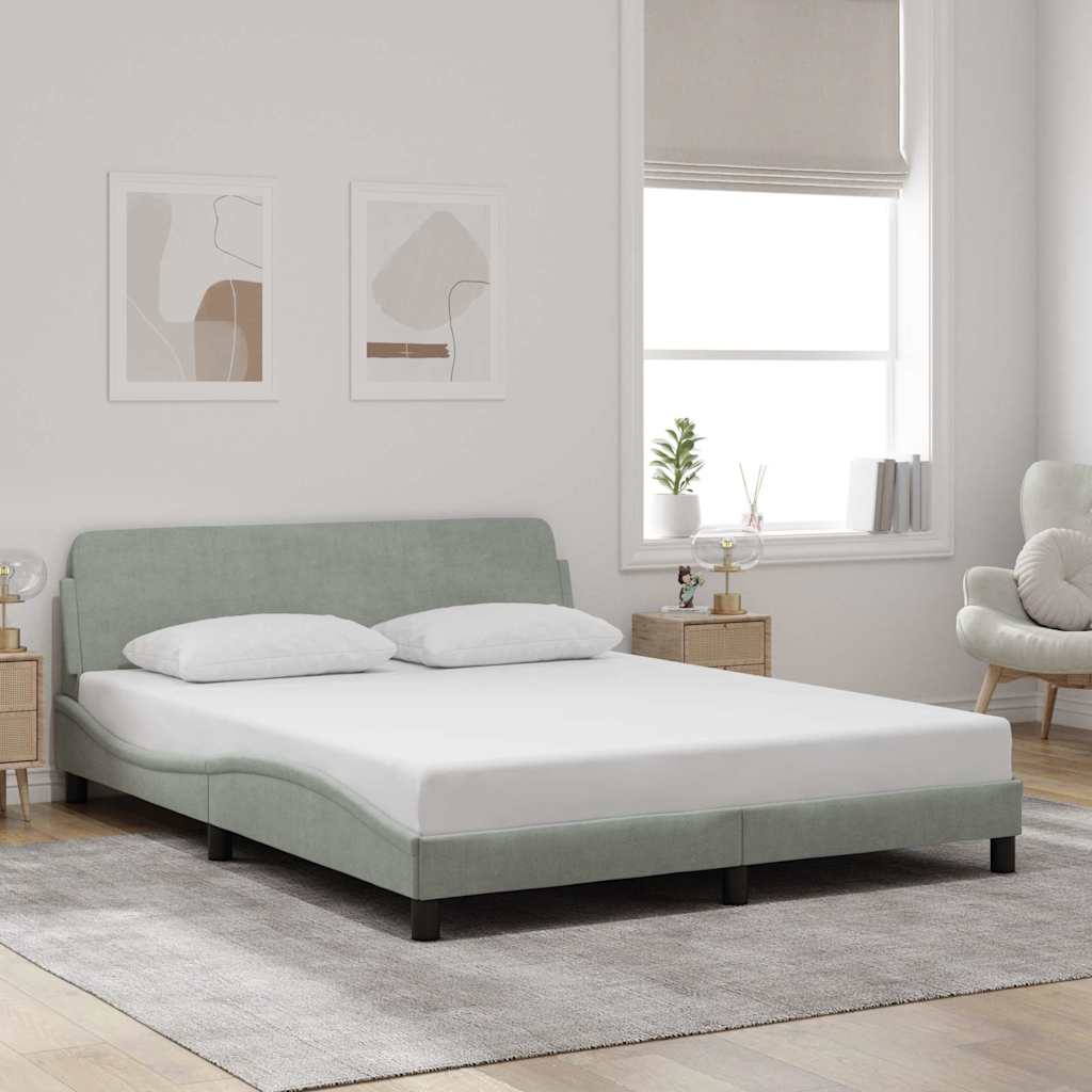 Giroletto Dover Grigio Chiaro 160x200 cm Velluto