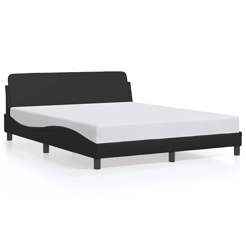 Giroletto Dover Nero 160x200 cm in Similpelle