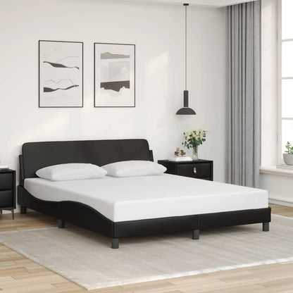 Giroletto Dover Nero 160x200 cm in Similpelle