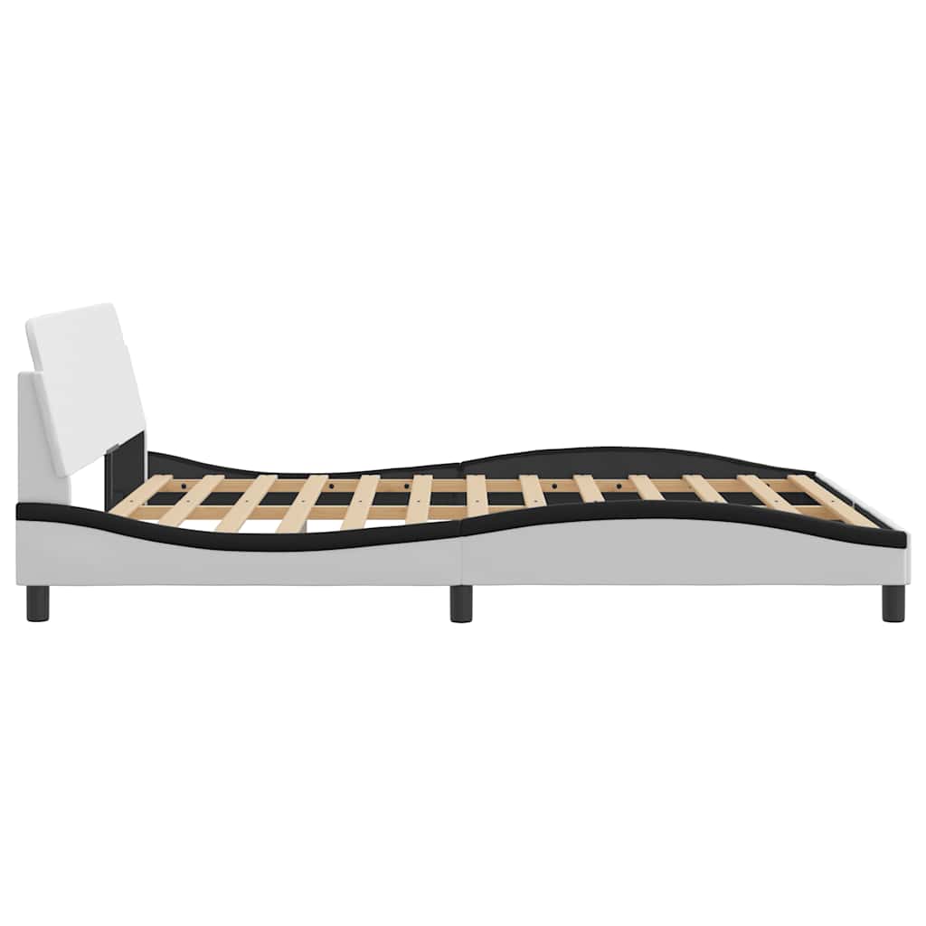 Giroletto Dover Nero e Bianco 160x200 cm in Similpelle