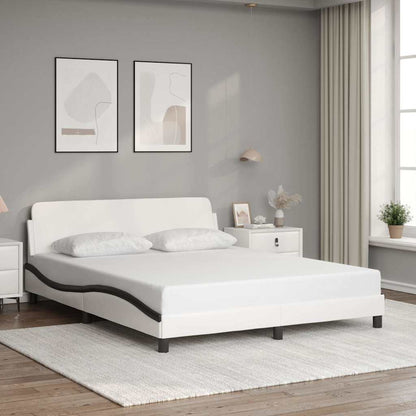 Giroletto Dover Nero e Bianco 160x200 cm in Similpelle