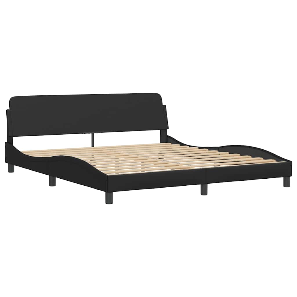 Giroletto Dover Nero 180x200 cm in Similpelle