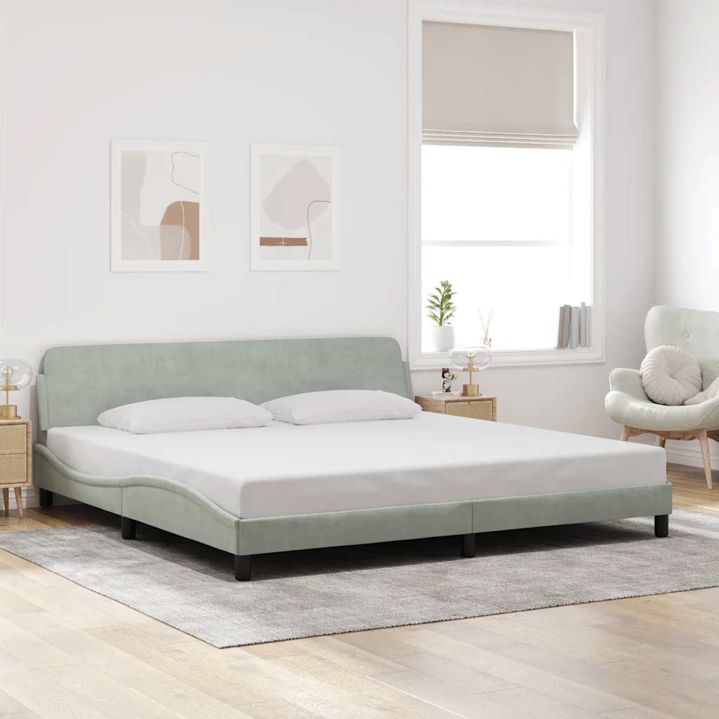 Giroletto Dover Grigio Chiaro 200x200 cm Velluto