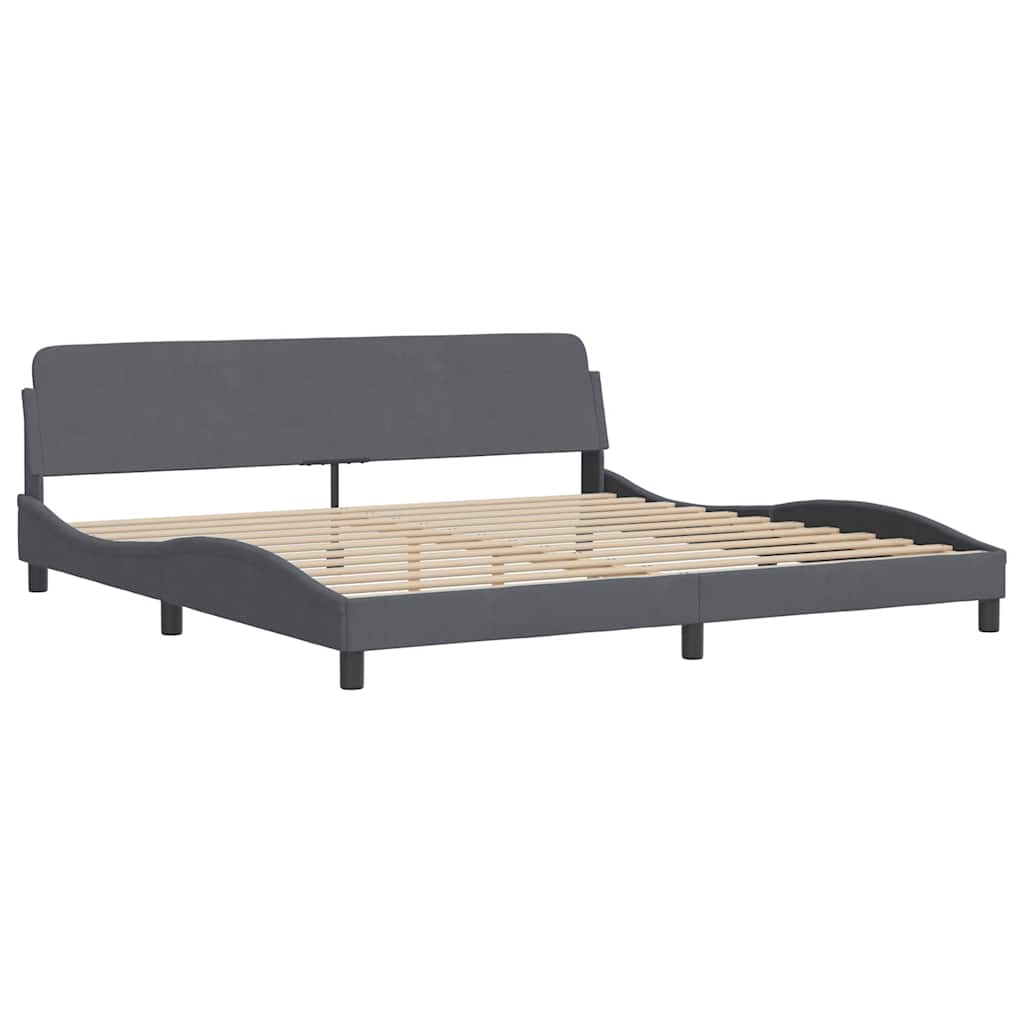 Giroletto Dover Grigio Scuro 200x200 cm Velluto