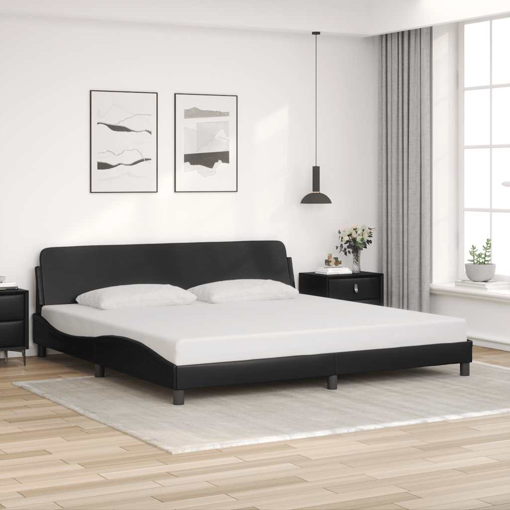 Giroletto Dover Nero 200x200 cm in Similpelle