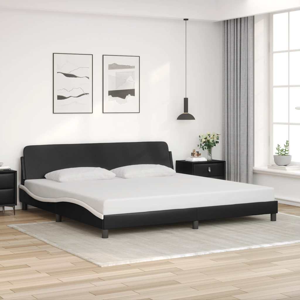 Giroletto Dover Bianco e Nero 200x200 cm in Similpelle