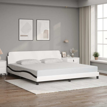 Giroletto Dover Bianco e Nero 200x200 cm in Similpelle