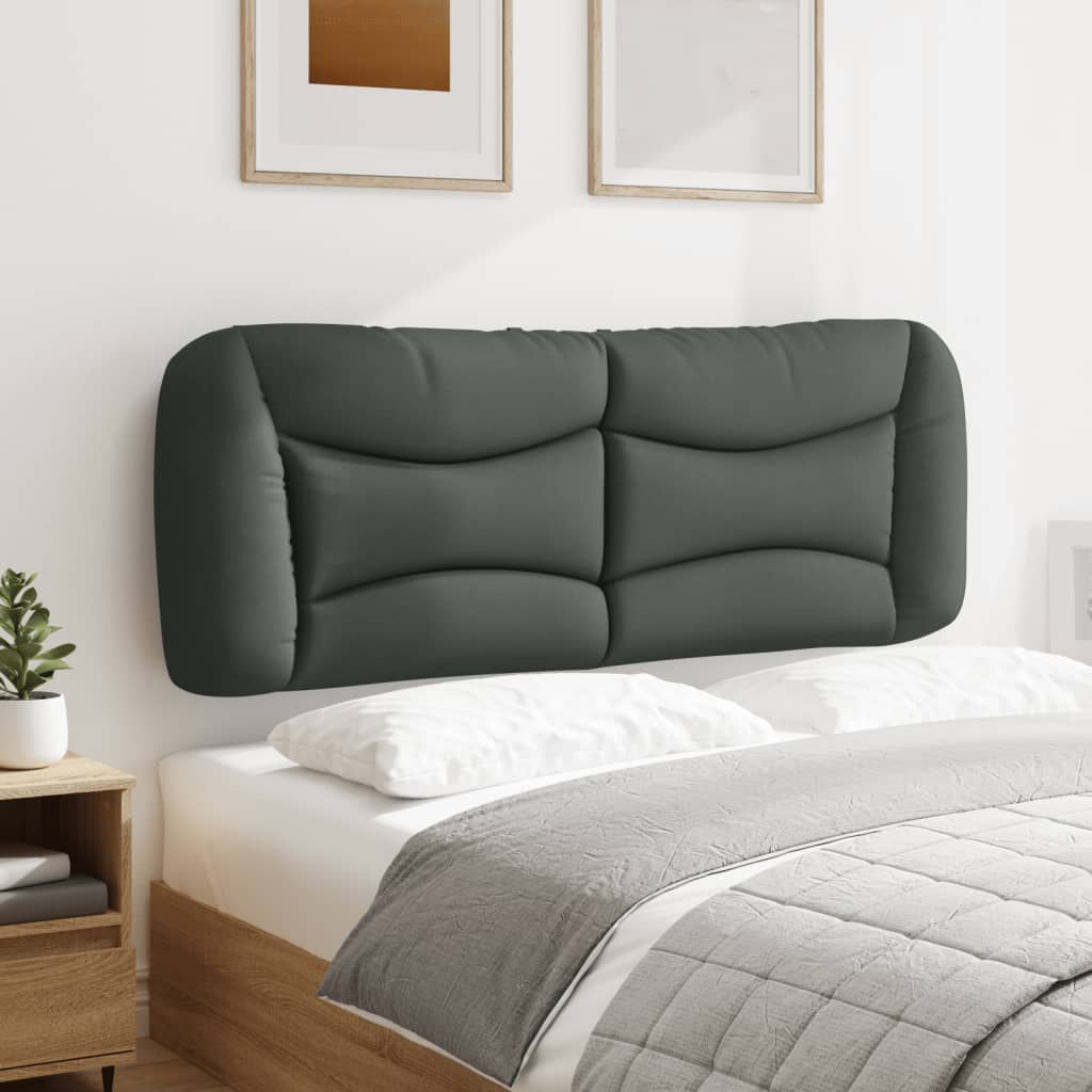 Cuscino Testiera Grigio Scuro 120 cm in Tessuto